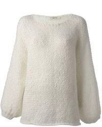 Белый свободный свитер от Mes Demoiselles