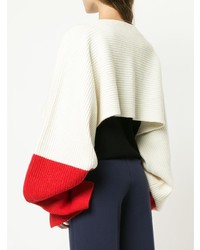 Белый свободный свитер от Eudon Choi