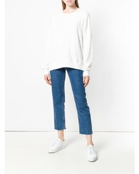 Белый свободный свитер от 6397