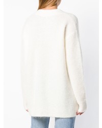 Белый свободный свитер от Ganni