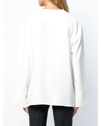 Белый свободный свитер от Joseph