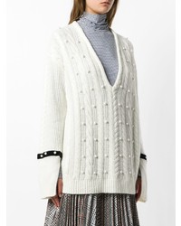Белый свободный свитер от Philosophy di Lorenzo Serafini