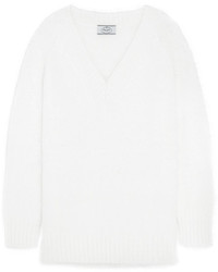 Белый свободный свитер от Prada