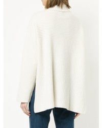 Белый свободный свитер от Le Kasha