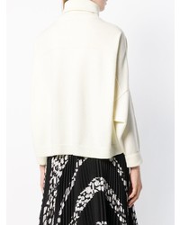 Белый свободный свитер от Dusan