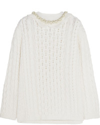 Белый свободный свитер от Simone Rocha