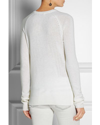 Белый свободный свитер от Equipment