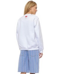 Белый свободный свитер от Alexander Wang