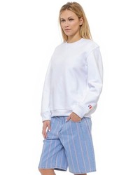 Белый свободный свитер от Alexander Wang