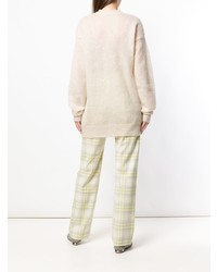 Белый свободный свитер от Joseph