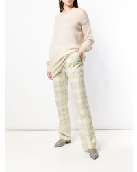 Белый свободный свитер от Joseph