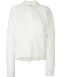 Белый свободный свитер от Vionnet