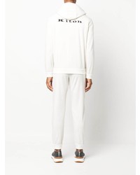 Мужской белый спортивный костюм от Kiton