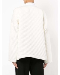 Женский белый стеганый свитер с круглым вырезом от Nehera