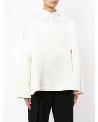 Женский белый стеганый свитер с круглым вырезом от Nehera