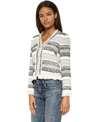 Женский белый твидовый жакет от Rebecca Taylor