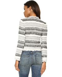 Женский белый твидовый жакет от Rebecca Taylor