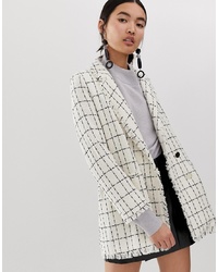 Женский белый твидовый пиджак от Emme