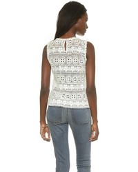 Белый топ без рукавов крючком от Glamorous