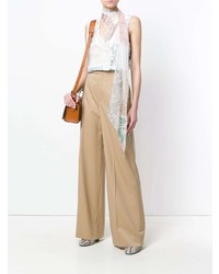 Белый топ без рукавов с принтом от Chloé