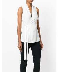 Белый топ без рукавов от Rick Owens