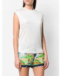 Белый топ без рукавов от Dsquared2