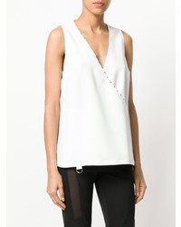 Белый топ без рукавов от Versace Jeans