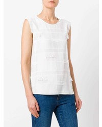 Белый топ без рукавов от Versace Jeans