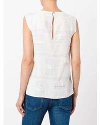 Белый топ без рукавов от Versace Jeans