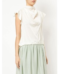 Белый топ без рукавов от 08sircus