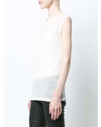 Белый топ без рукавов от Ann Demeulemeester