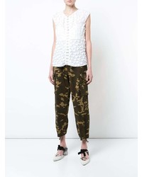 Белый топ без рукавов от Proenza Schouler