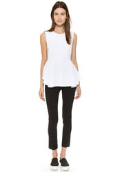 Белый топ с баской от Theory