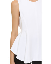 Белый топ с баской от Theory