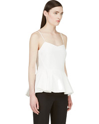 Белый топ с баской от Hussein Chalayan