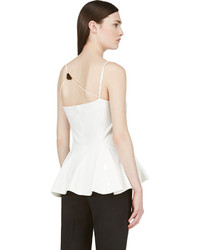Белый топ с баской от Hussein Chalayan