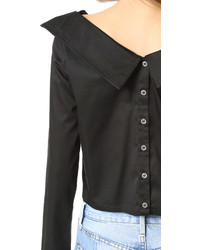 Белый топ с открытыми плечами от Opening Ceremony