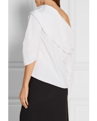 Белый топ с открытыми плечами от Rosie Assoulin