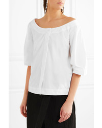 Белый топ с открытыми плечами от Isa Arfen