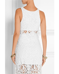 Белый укороченный топ крючком от Miguelina