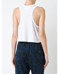 Белый укороченный топ с принтом от The Upside