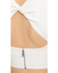 Белый укороченный топ от Alice + Olivia