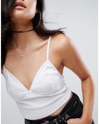 Белый укороченный топ от Asos