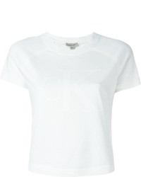 Белый укороченный топ от Calvin Klein Jeans