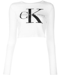 Белый укороченный топ от CK Calvin Klein