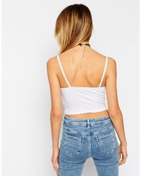 Белый укороченный топ от Asos