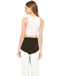 Белый укороченный топ от Calvin Klein