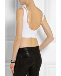 Белый укороченный топ от Helmut Lang