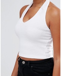 Белый укороченный топ от Glamorous