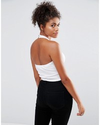 Белый укороченный топ от Glamorous